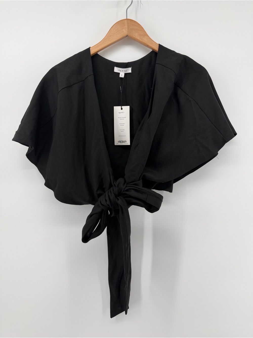 Vetta Capsule Cape Jumpsuit in Black 2 A13